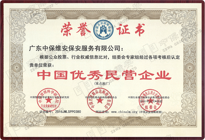 中国优秀民营企业